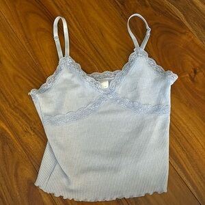 Divided H&M Lace Cami Baby Blue Sz S